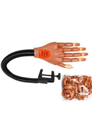 Oefenhand manicure, incl 100 tips